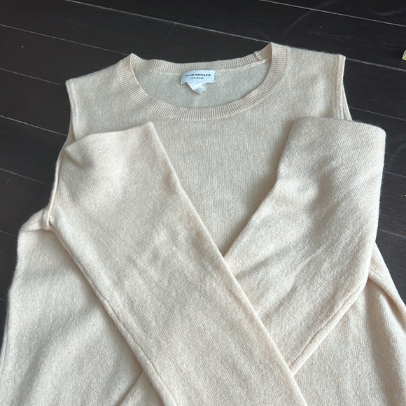 Club Monaco Cold-Shoulder Cashmere Sweater / Cream / US Ladies Small - Picture 7 of 7